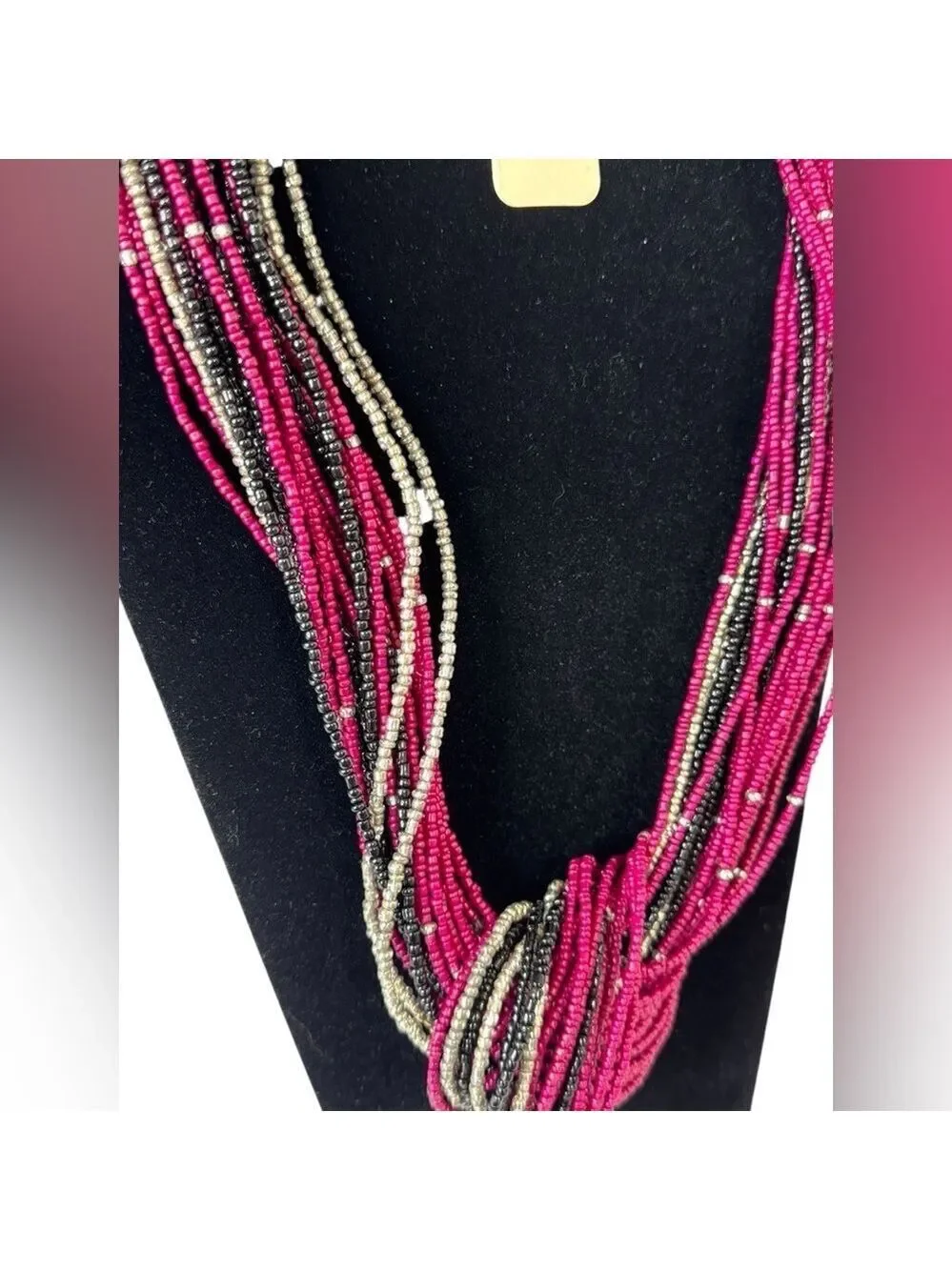 Bocar Multi Strand Beaded Knot Necklace